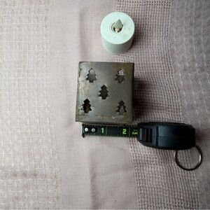 Metal Holiday Tree Candle Votive Holder - Rustic Bronze